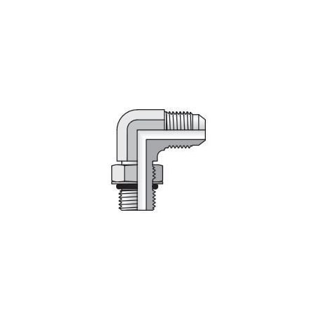 Parker Triple-Lok 37 Deg Flare Straight Male JIC 37 Deg to Male BSPT, Steel, F3MX 10-12F3MXS